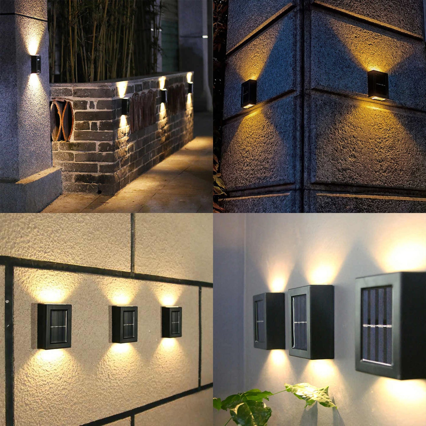 WRADER LED Small Solar Outdoor Wall Lamp Balcony Solar Light Night Light Sunlight Charging Lamp