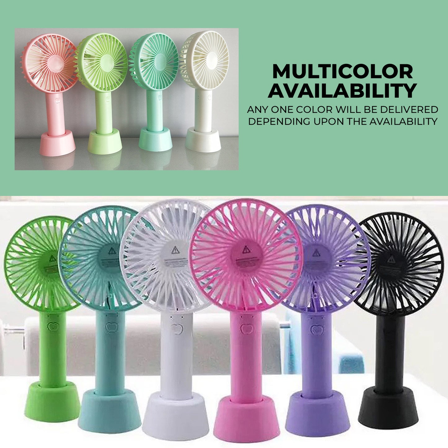 USB Rechargeable Portable Mini Hand Fan, USB Hand Fan with 3 Air Speed Modes USB Fan for Table Desktop Makeup USB Fan, Rechargeable Fan